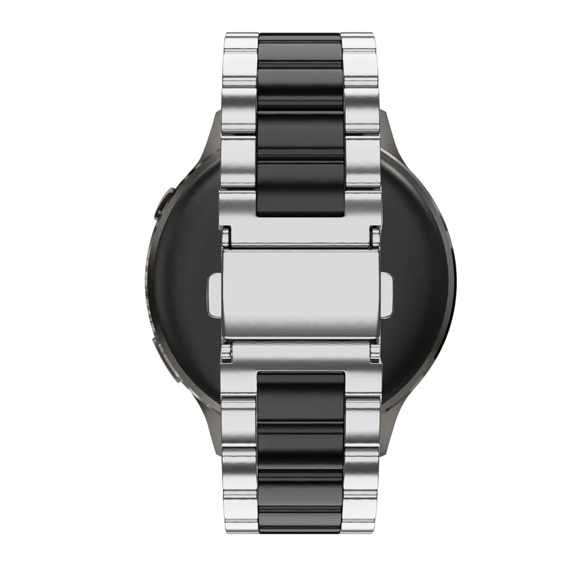 Bandz Garmin Forerunner 70 Stahlarmband 'Classic' (Silber/Schwarz)