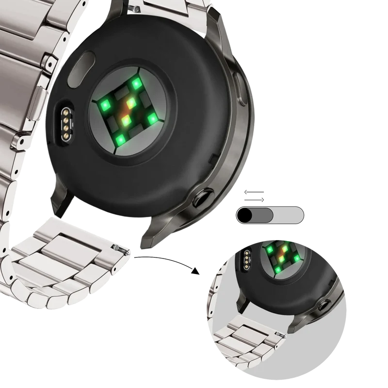 Bandz Garmin Forerunner 70 Stahlarmband 'Classic' (Polarstern)
