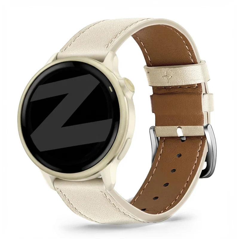 Bandz Garmin Forerunner 70 Lederarmband 'Deluxe' (Beige)