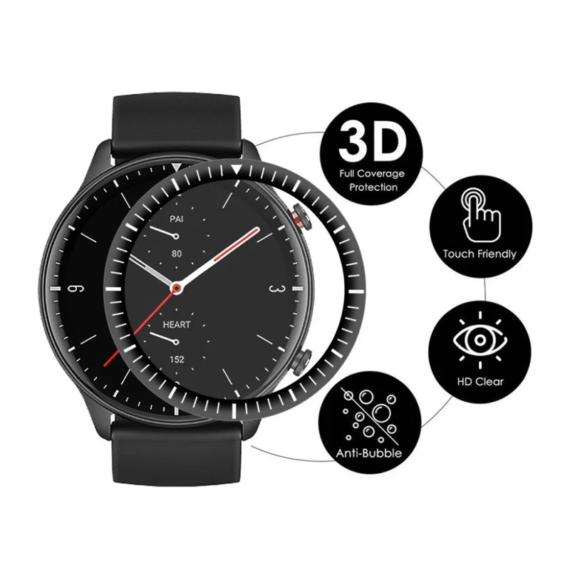 2stück Amazfit GTR 2 Plastik 3D Gekrümmt Displayschutz