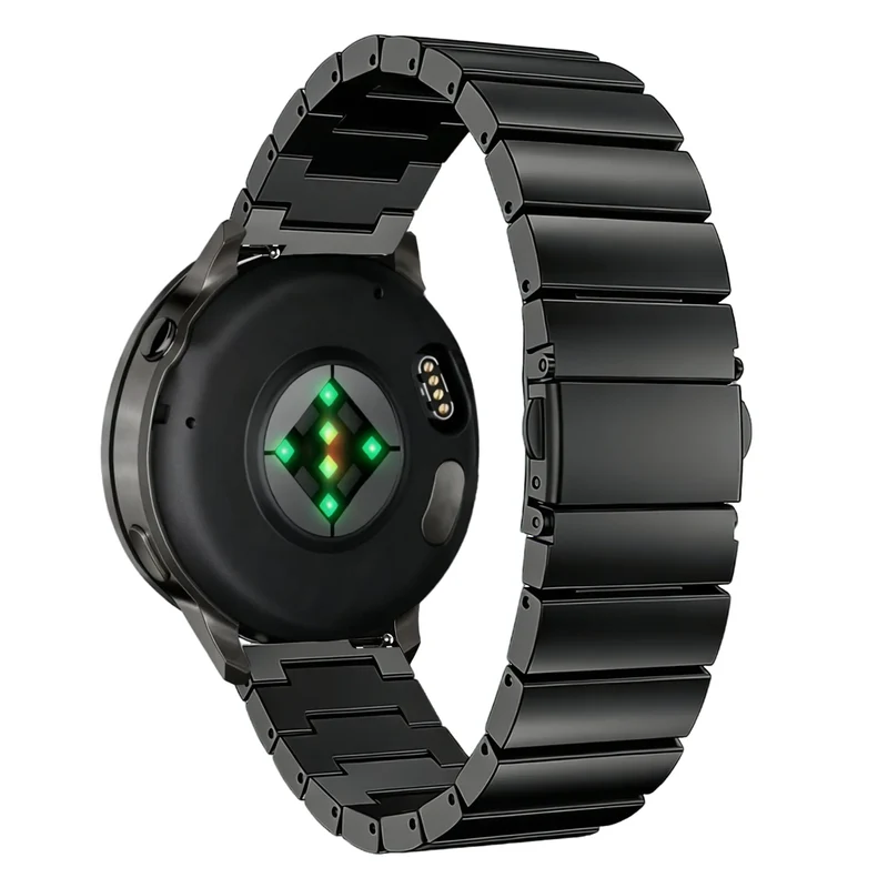 Bandz Garmin Forerunner 170 Stahlarmband 'One Bead' (Schwarz)