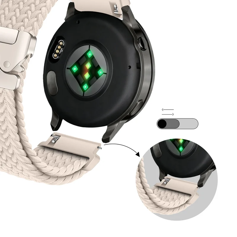Bandz Garmin Forerunner 70 Geflochtenes Armband 'Parachute' (Polarstern)