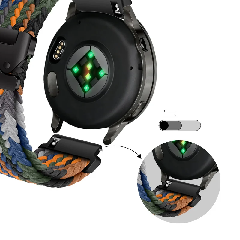 Bandz Garmin Forerunner 70 Geflochtenes Armband 'Parachute' (Mehrfarbig)