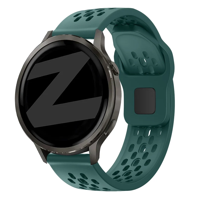 Bandz Garmin Forerunner 70 Silikonarmband 'Air' (Dunkelgrün)