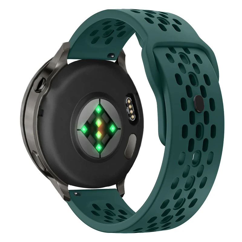 Bandz Garmin Forerunner 70 Silikonarmband 'Air' (Dunkelgrün)