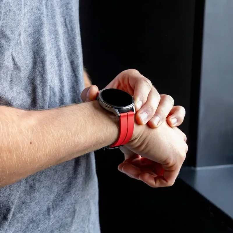 Bandz Garmin Forerunner 70 Silikonarmband mit D-Schnalle (Rot)
