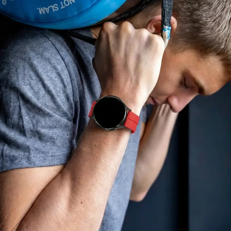 Bandz Garmin Forerunner 70 Silikonarmband mit D-Schnalle (Rot)