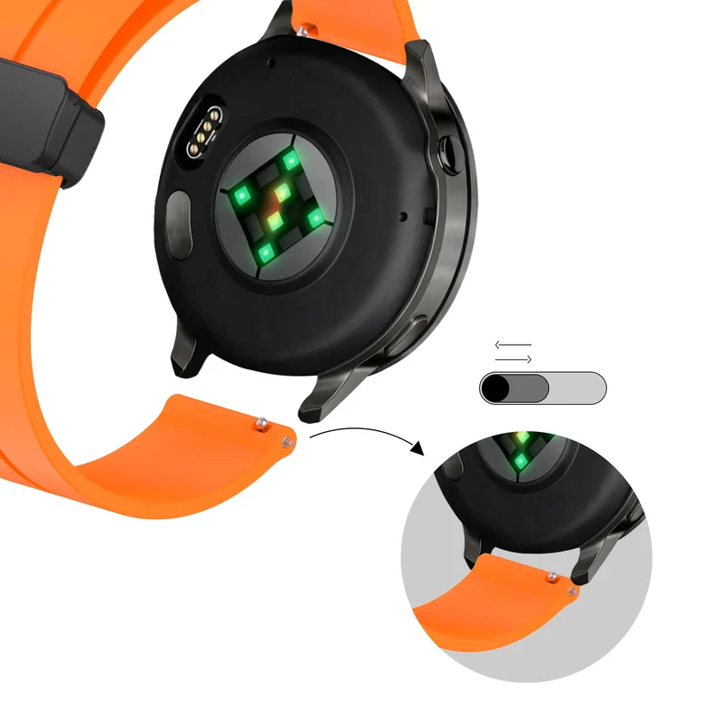 Bandz Garmin Forerunner 170 Silikonarmband mit D-Schnalle (Orange)