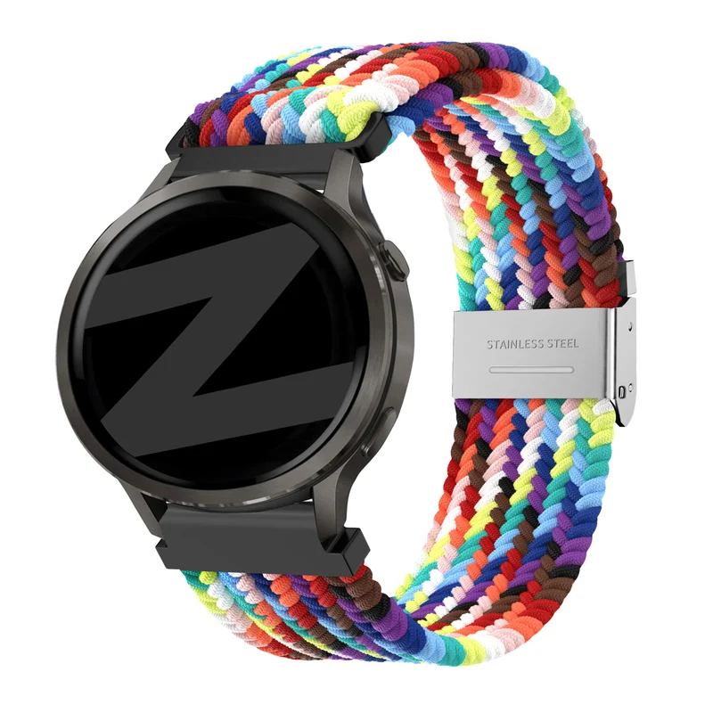 Bandz Garmin Forerunner 70 Gewebtes Nylonarmband (Farbenfroh)
