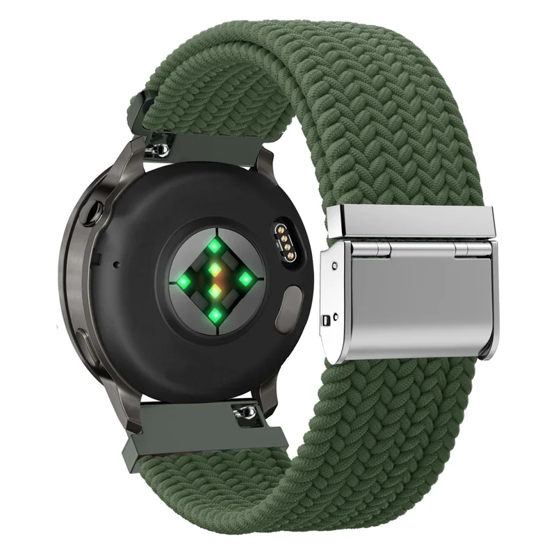 Bandz Garmin Forerunner 70 Gewebtes Nylonarmband (Olivgrün)