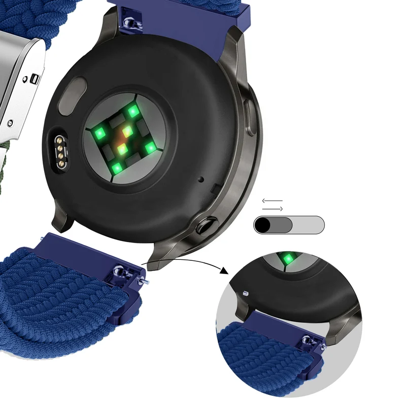 Bandz Garmin Forerunner 70 Gewebtes Nylonarmband (Blau)