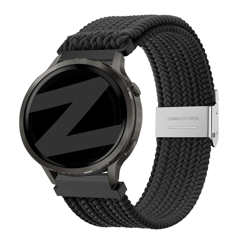 Bandz Garmin Forerunner 70 Gewebtes Nylonarmband (Schwarz)