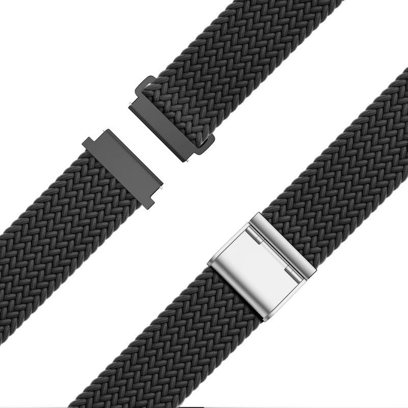 Bandz Garmin Forerunner 70 Gewebtes Nylonarmband (Schwarz)