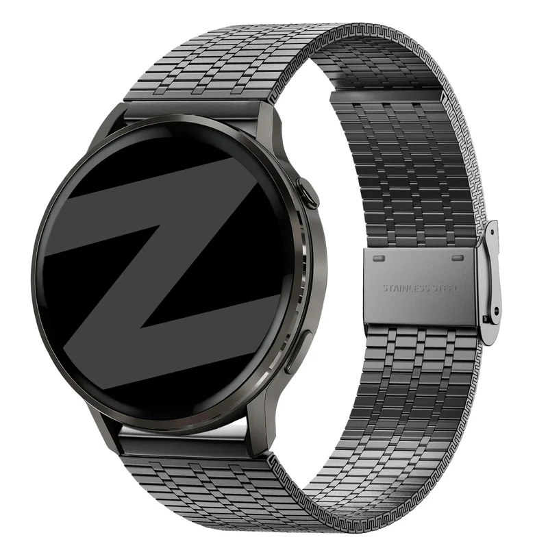 Bandz Garmin Forerunner 70 Verstellbares Stahlarmband (Schwarz)