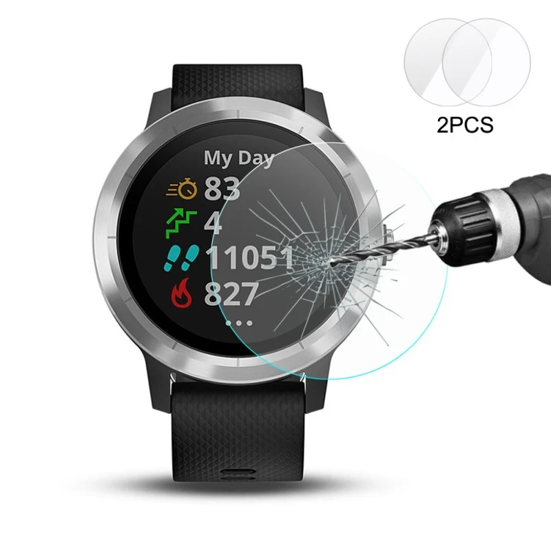 2stück Garmin Vivoactive 3 Gehärtetes Glas 9H Displayschutz
