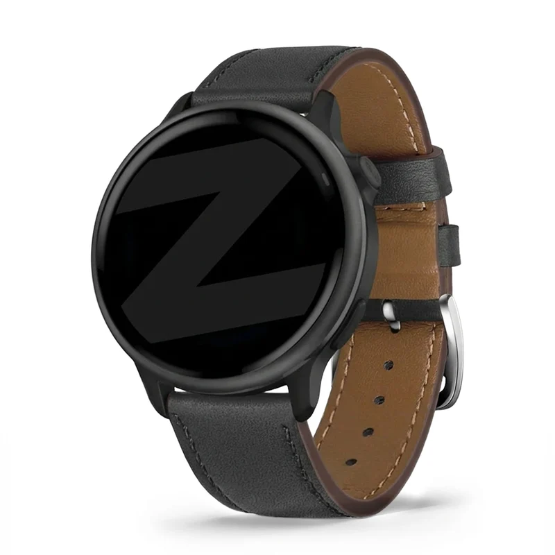 Bandz Garmin Forerunner 170 Lederarmband 'Deluxe' (Schwarz)