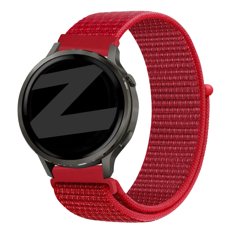 Bandz Garmin Forerunner 70 Nylon Loop Armband (Rot)