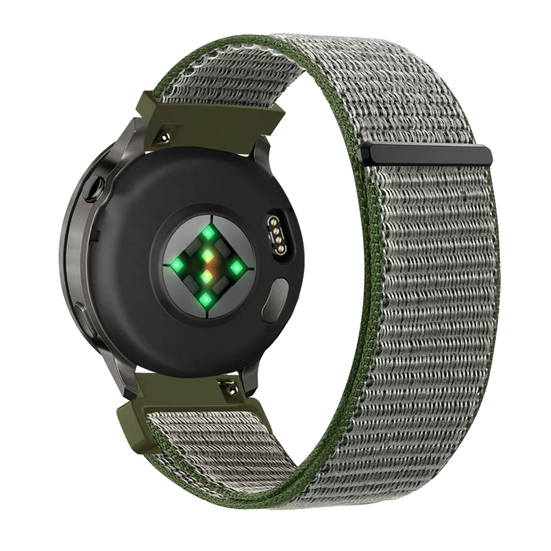 Bandz Garmin Forerunner 70 Nylon Loop Armband (Olivgrün)