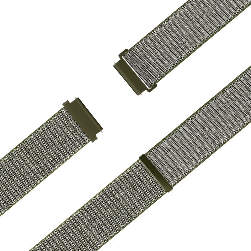 Bandz Garmin Forerunner 70 Nylon Loop Armband (Olivgrün)