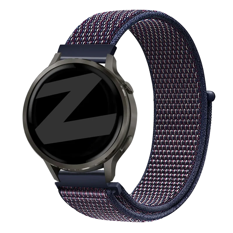Bandz Garmin Forerunner 170 Nylon Loop Armband (Indigo Blau)