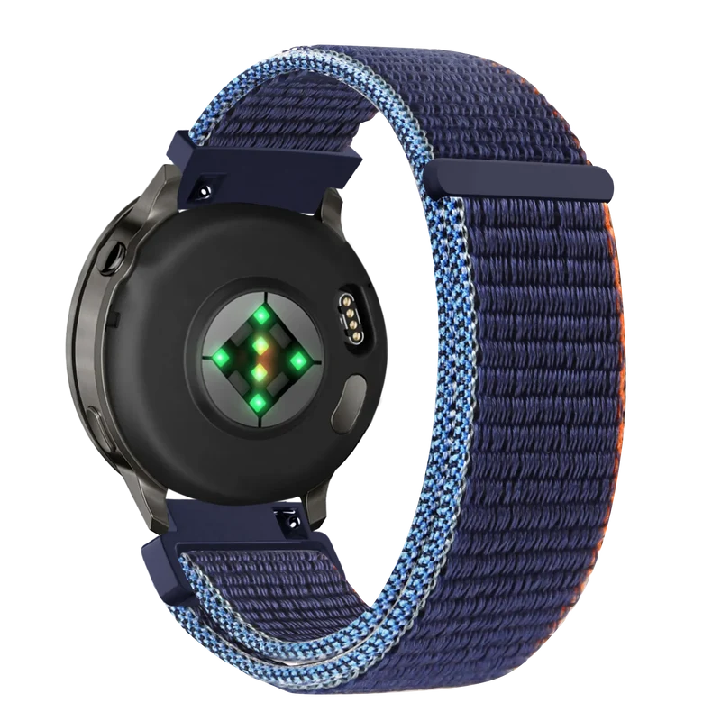 Bandz Garmin Forerunner 70 Nylon Loop Armband (Blau Mix)