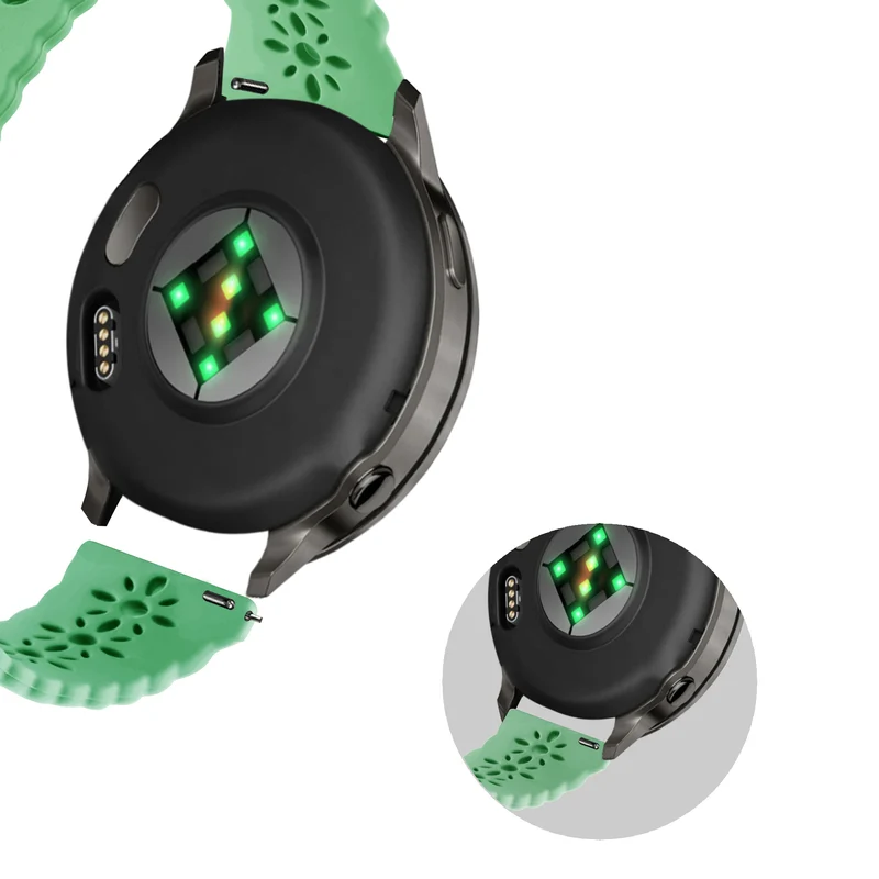 Bandz Garmin Forerunner 70 Silikonarmband 'Lace' (Hellgrün)
