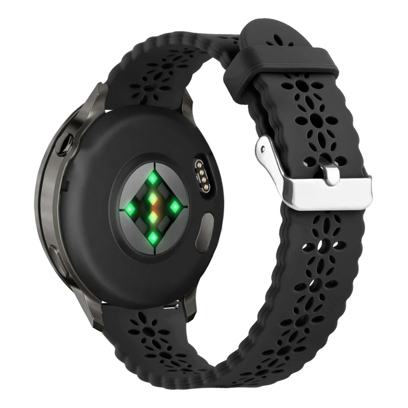 Bandz Garmin Forerunner 170 Silikonarmband 'Lace' (Schwarz)
