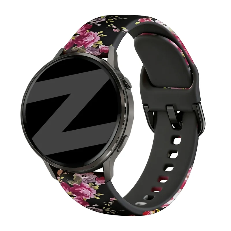 Bandz Garmin Forerunner 170 Silikonarmband (Pink Flower)