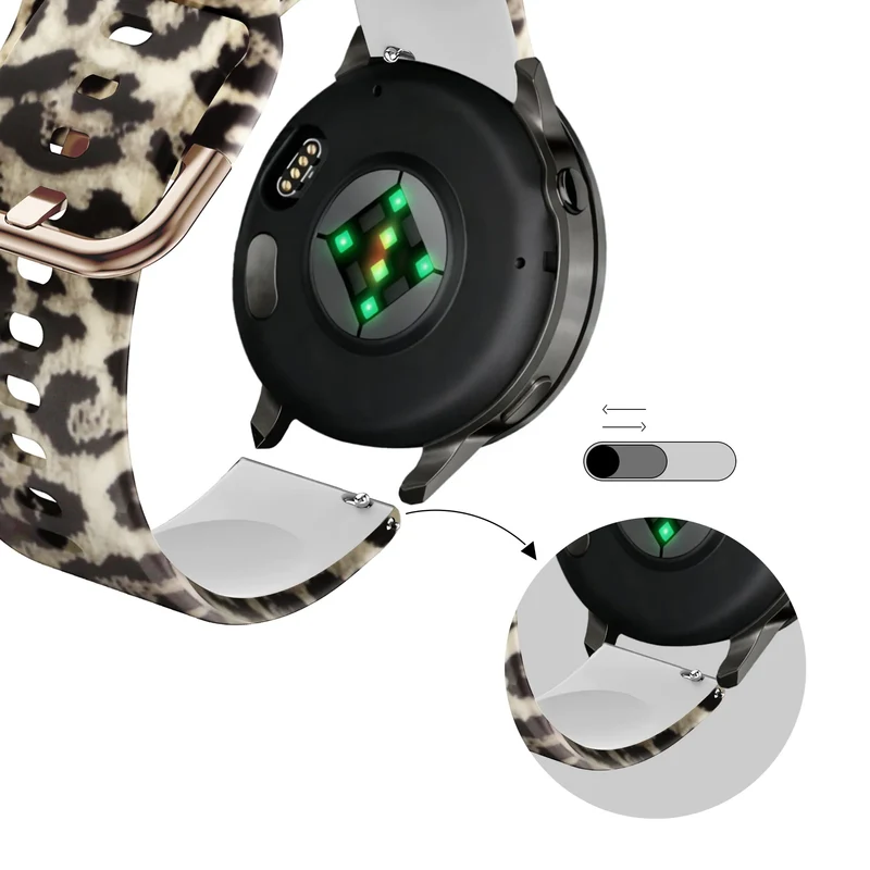 Bandz Garmin Forerunner 70 Silikonarmband (Lucky Leopard)