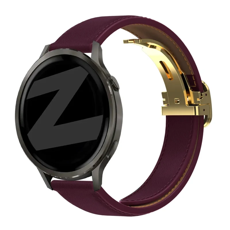 Bandz Garmin Vivoactive 3 Lederarmband 'D-Type' (Wrinrot)
