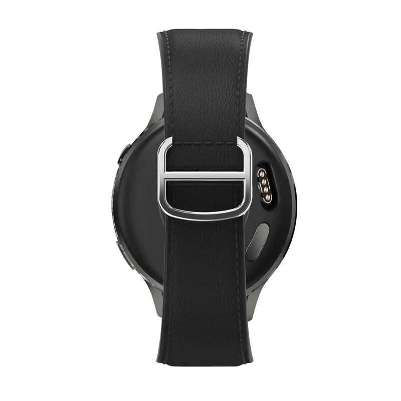 Bandz Garmin Forerunner 645 Lederarmband 'D-Type' (Schwarz)