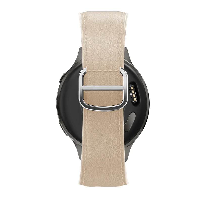 Bandz Garmin Forerunner 645 Lederarmband 'D-Type' (Beige)