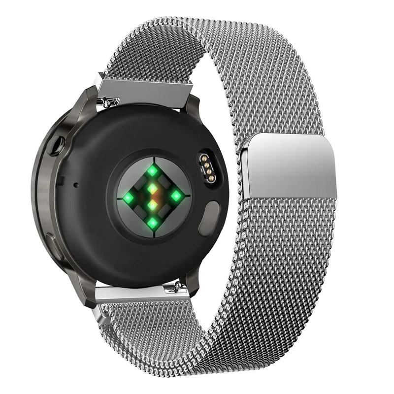 Bandz Garmin Forerunner 70 Milanese Loop Armband (Silber)