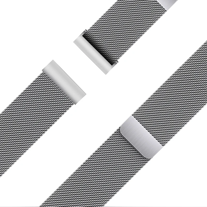 Bandz Garmin Forerunner 70 Milanese Loop Armband (Silber)