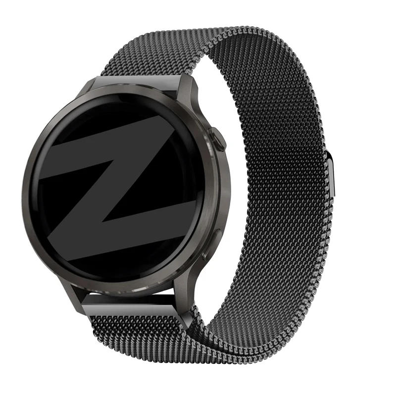 Bandz Garmin Forerunner 70 Milanese Loop Armband (Schwarz)