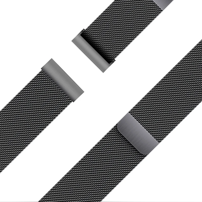 Bandz Garmin Forerunner 70 Milanese Loop Armband (Schwarz)