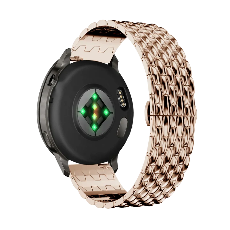 Bandz Garmin Forerunner 170 Stahlarmband 'Dragon' (Roségold)