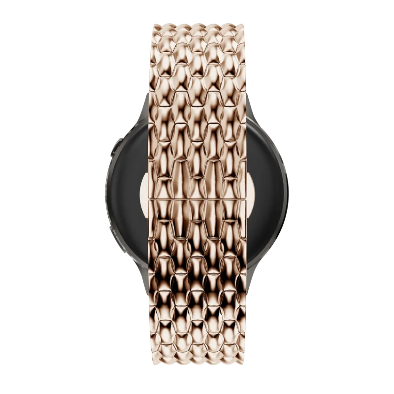 Bandz Garmin Forerunner 170 Stahlarmband 'Dragon' (Roségold)