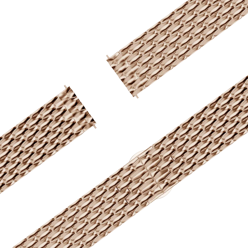 Bandz Garmin Forerunner 170 Stahlarmband 'Dragon' (Roségold)