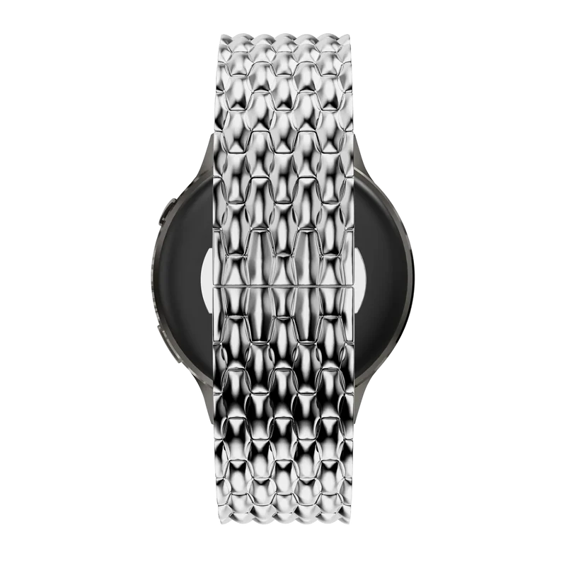 Bandz Garmin Forerunner 170 Stahlarmband 'Dragon' (Silber)