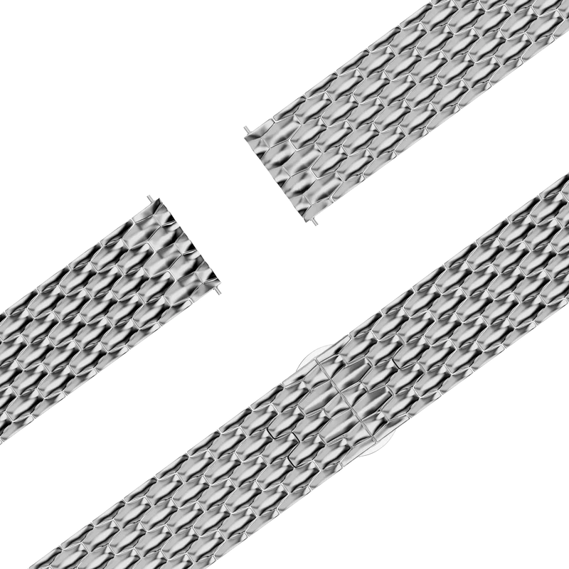 Bandz Garmin Forerunner 170 Stahlarmband 'Dragon' (Silber)