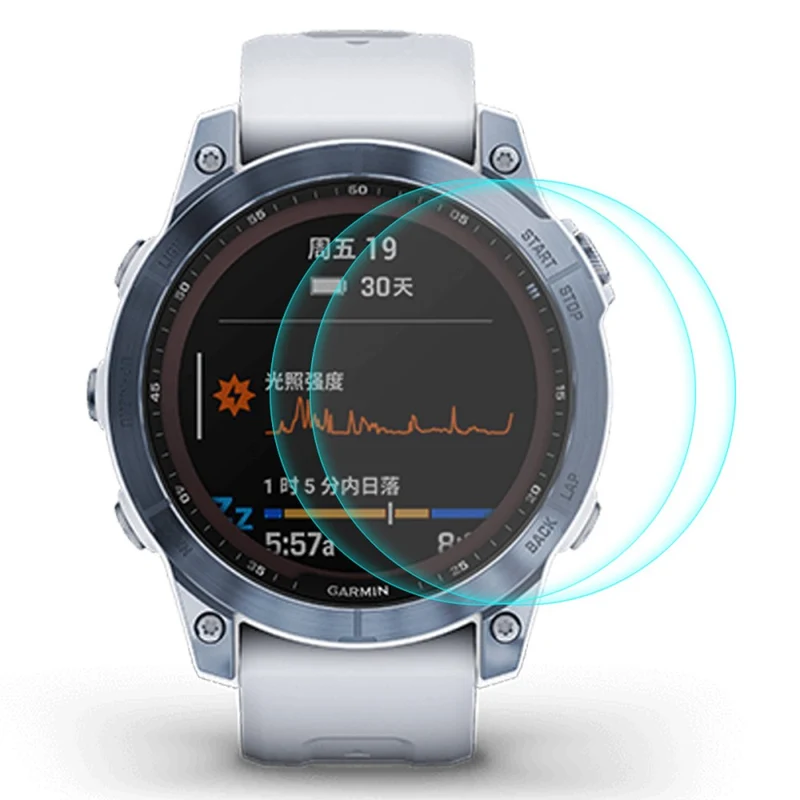 2stück Garmin Fenix 7X Gehärtetes Glas 9H Displayschutz