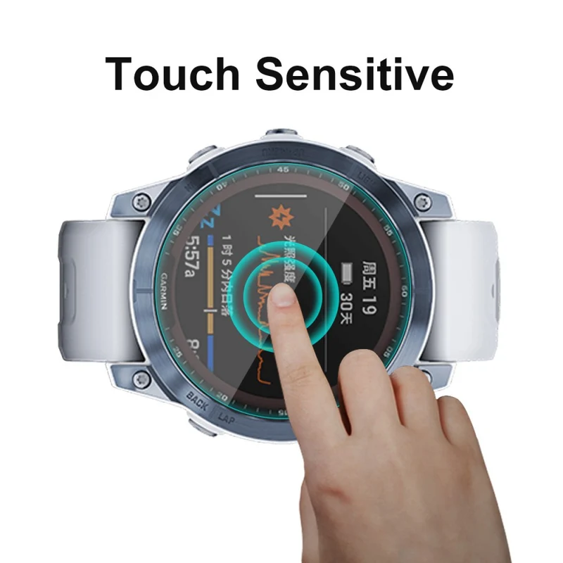 2stück Garmin Fenix 7X Gehärtetes Glas 9H Displayschutz