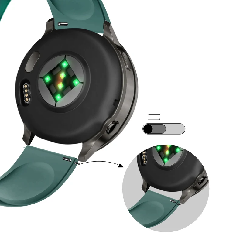 Bandz Garmin Forerunner 170 Sportarmband 'Deluxe' (Viridiangrün)