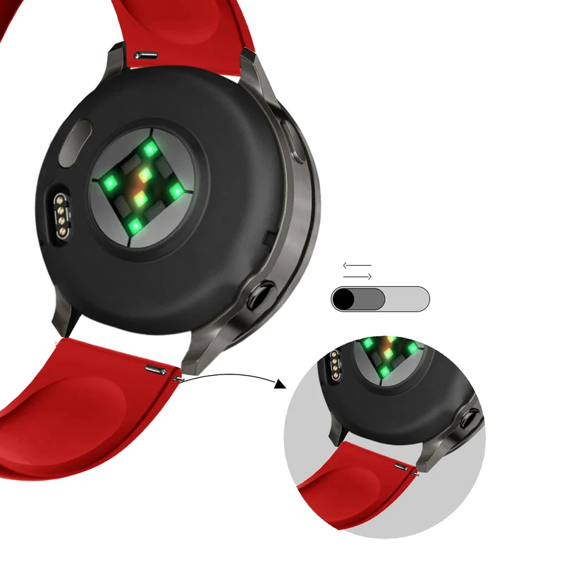 Bandz Garmin Forerunner 70 Sportarmband 'Deluxe' (Rot)
