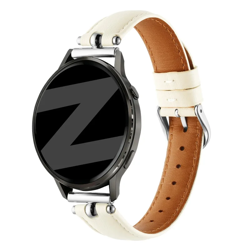 Bandz Samsung Galaxy Watch - 42mm Lederarmband 'Bullet' (Weiß)