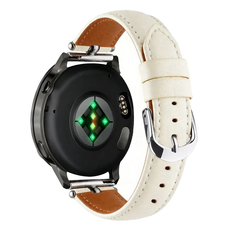 Bandz Samsung Galaxy Watch - 42mm Lederarmband 'Bullet' (Weiß)
