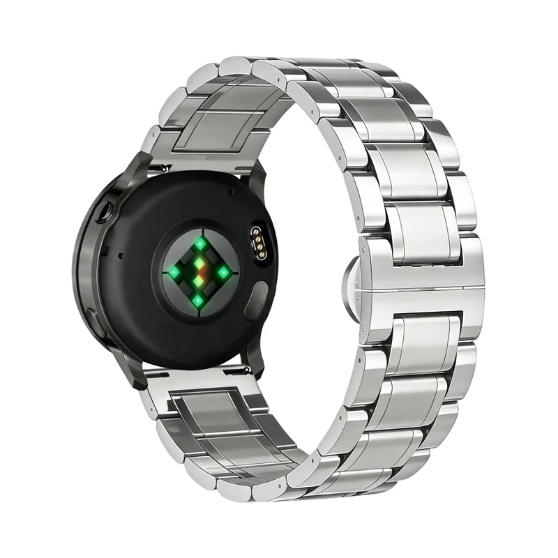 Bandz Garmin Forerunner 170 Stahl Gliederarmband 'Deluxe' (Silber)