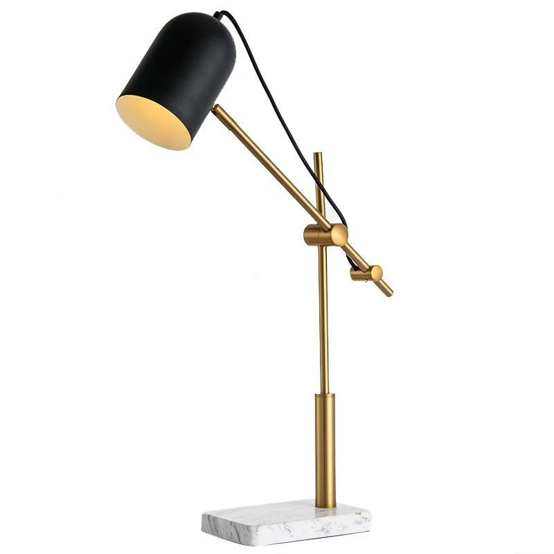 Verstellbare Schreibtischlampe mit Marmorbasis