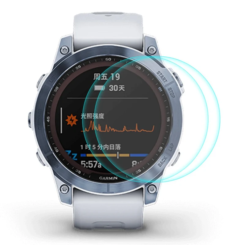 2stück Garmin Fenix 7 Gehärtetes Glas 9H Displayschutz
